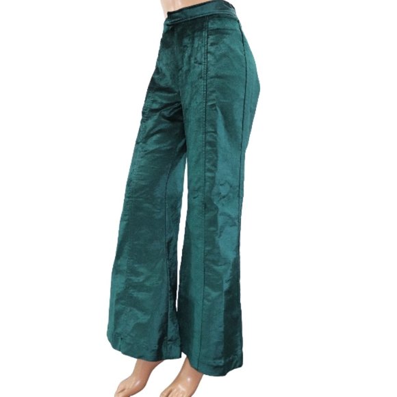 FREE PEOPLE WOMEN'S WALK WITH YOU VELVET FLARE TROUSERS JADE 10 - Picture 5 of 8
